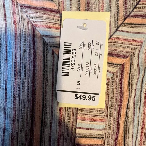 Christopher & Banks Striped Tunic Shirt Women's Size S V-Neck 3/4 Sleeve - Picture 2 of 8